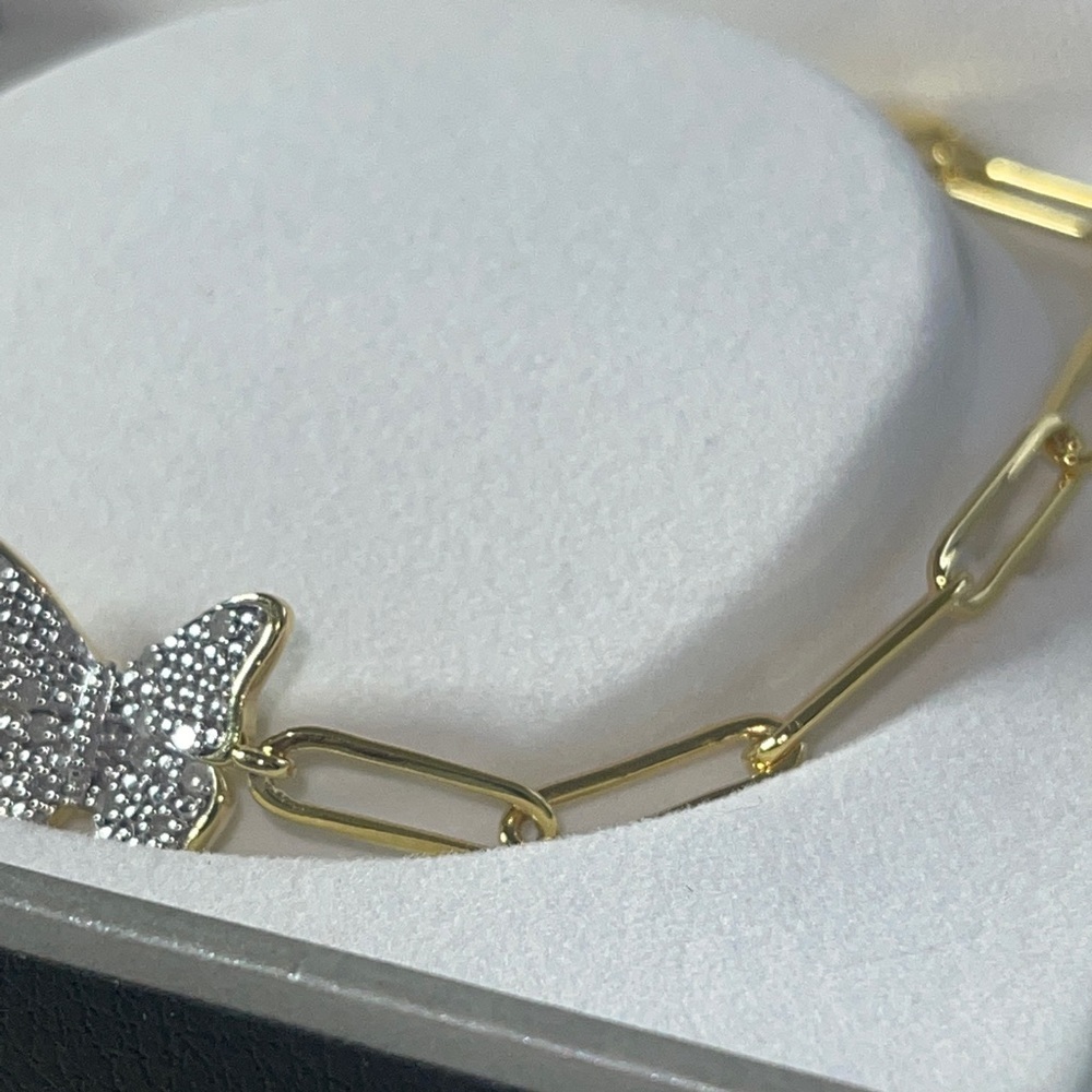 Butterfly chain link bracelet